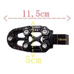 pedaleira kga esportiva para moto titan/fan 125/150 malta 561 preto (mp)