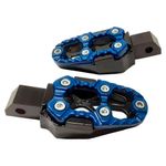 pedaleira kga para moto esportiva malta 561 cg 125/150/160 xre190 bros azul (mp)