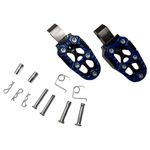 pedaleira kga para moto esportiva malta 561 cg 125/150/160 xre190 bros azul (mp)
