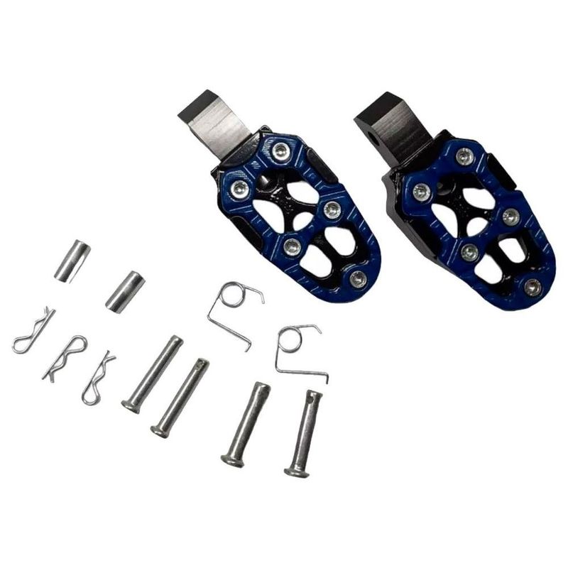 pedaleira kga para moto esportiva malta 561 cg 125/150/160 xre190 bros azul (mp)