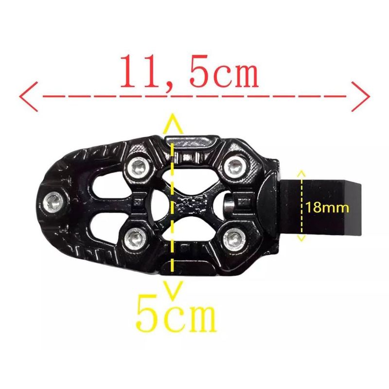 pedaleira kga para moto esportiva malta 561 cg 125/150/160 xre190 bros azul (mp)