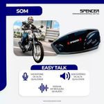 intercomunicador spencer capacete moto fone de ouvido bluetooth spc 80040 (mp)