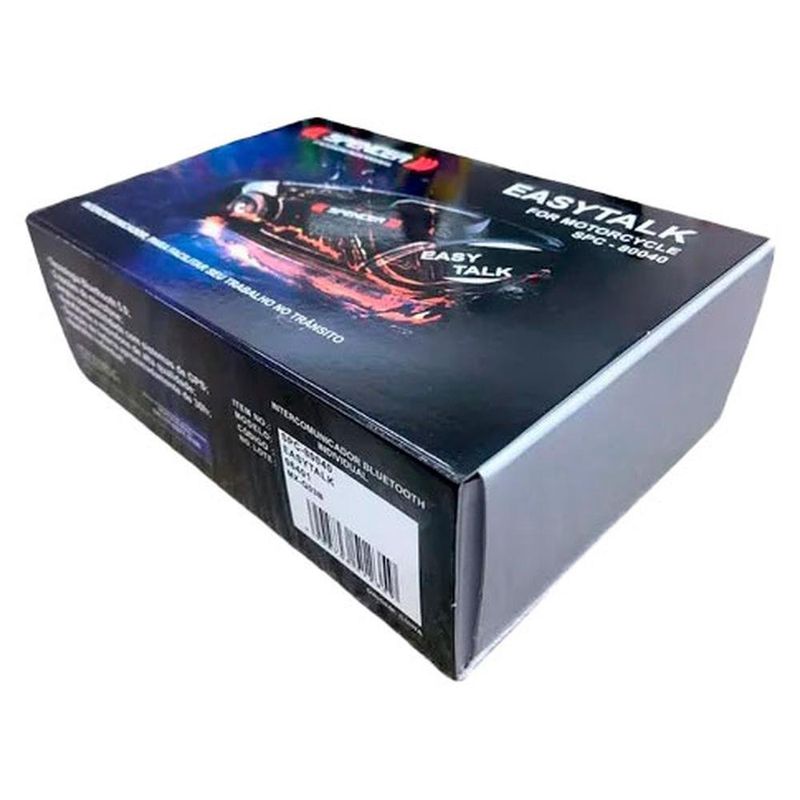 intercomunicador spencer capacete moto fone de ouvido bluetooth spc 80040 (mp)