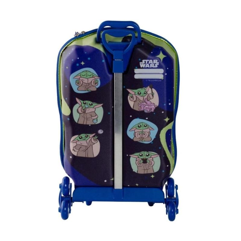 mochila de rodinha maxtoy starwars grogu azul 3861cm24 (mp)