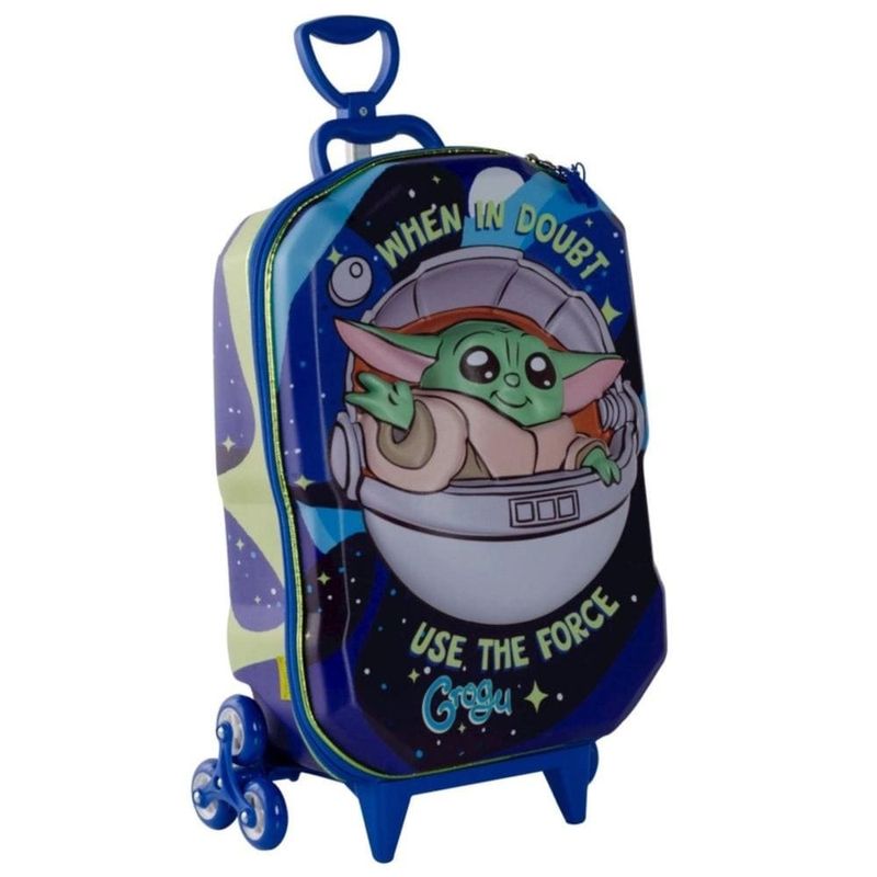 mochila de rodinha maxtoy starwars grogu azul 3861cm24 (mp)