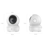 kit câmera ip wi-fi interna ezviz + microsd 64gb com adaptador c6n 2mp (mp)