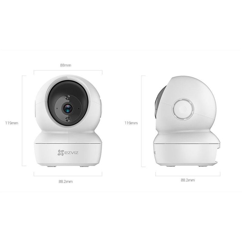 kit câmera ip wi-fi interna ezviz + microsd 64gb com adaptador c6n 2mp (mp)