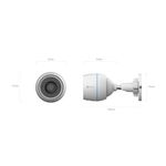 kit câmera ip wi-fi externa ezviz + microsd 64gb com adaptador c3tn 2mp (mp)