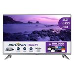 smart tv britânia 32" led hd roku dolby áudio btv32g7pr2csgblg (mp)
