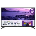 smart tv britânia 42" led hd roku dolby áudio btv42g6fr2cp (mp)