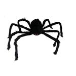aranha decorativa nyr festas peluda 90cm preto (mp)
