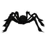 aranha decorativa nyr festas peluda 90cm preto (mp)