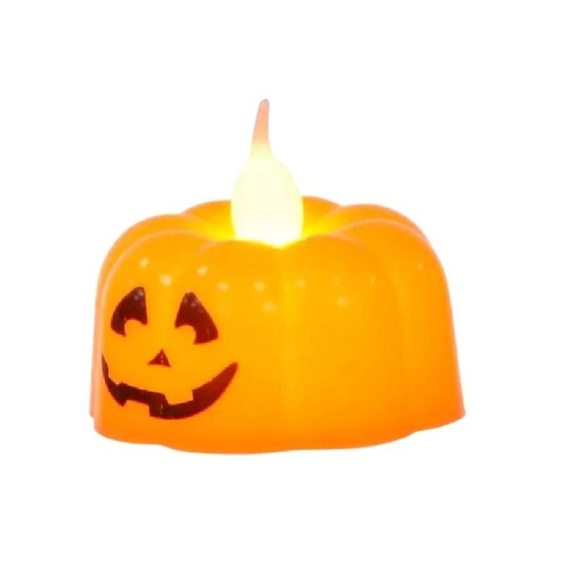 mini vela led abóbora nyr festas halloween 5cm (mp)