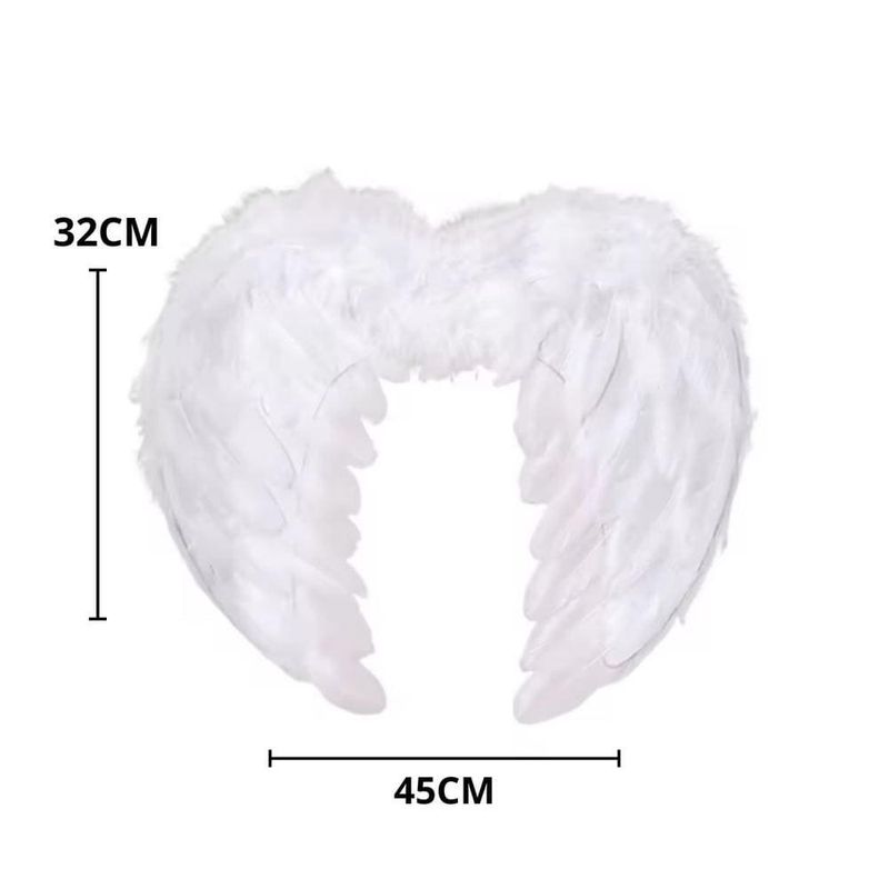asa de anjo com pena branca nyr festas 45x35cm (mp)