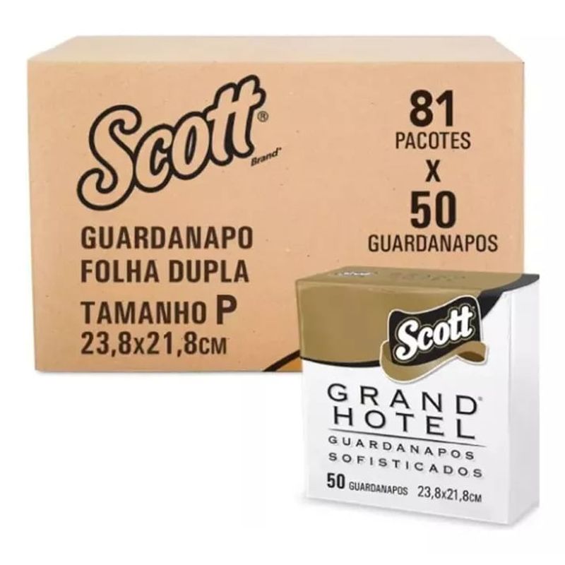 guardanapo scott folha dupla caixa com 81 pacotes (mp)