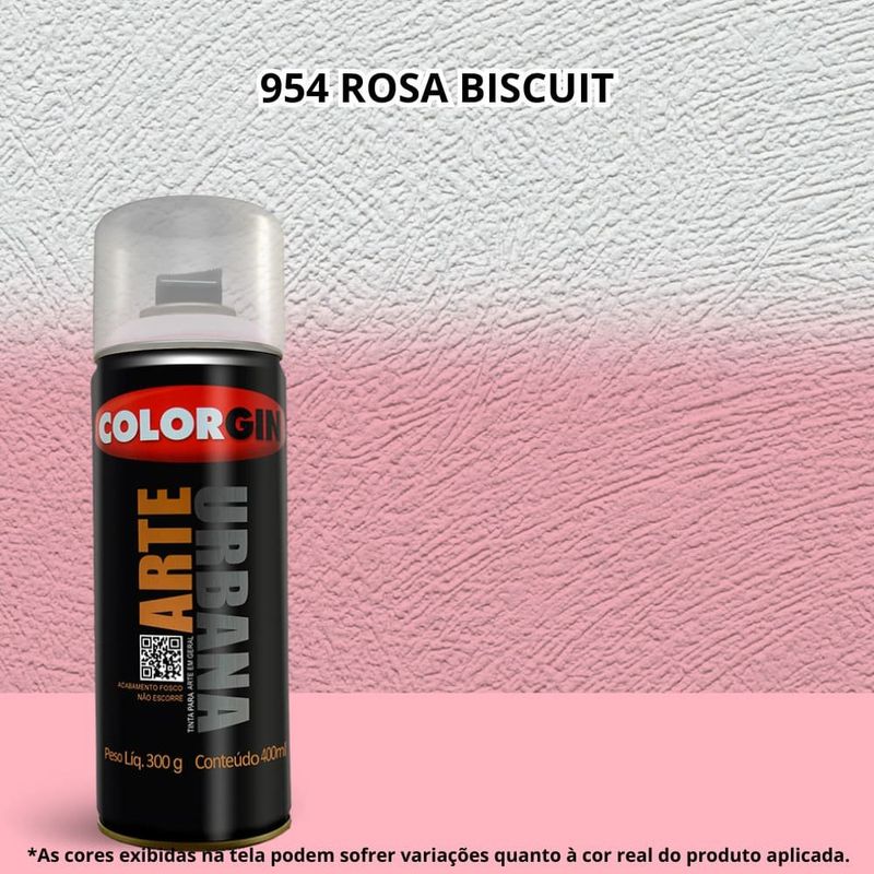 tinta spray colorgin arte urbana 400ml 954 rosa biscuit (mp)