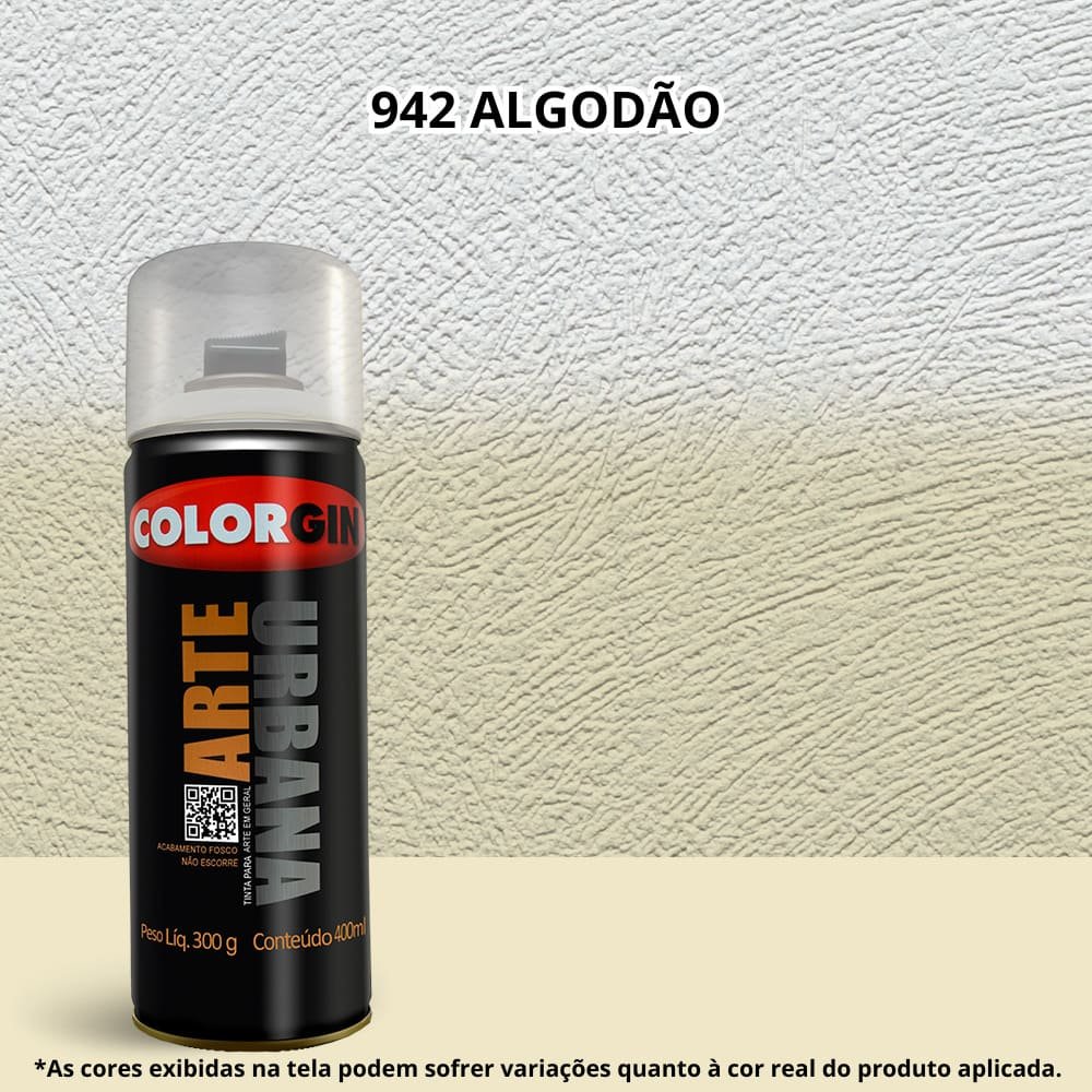Tinta Spray Colorgin Arte Urbana 400ml 942 Algodão (MP)