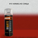 tinta spray colorgin arte urbana 400ml 973 vermelho cereja (mp)