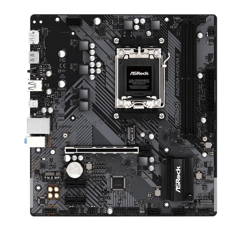 placa mãe micro atx asrock para amd am5 a620 2ddr5 (mp)