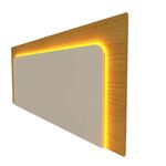 cabeceira gelius innova casal com led naturale e off white 252733