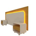 cabeceira gelius innova casal com led naturale e off white 252733