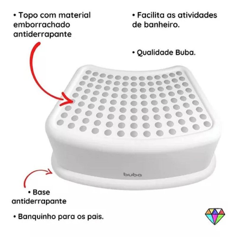 degrau antiderrapante buba infantil cinza 12031 (mp)