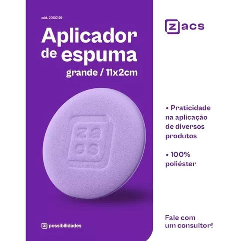 aplicador de espuma automotivo para cera zacs vonixx (mp)