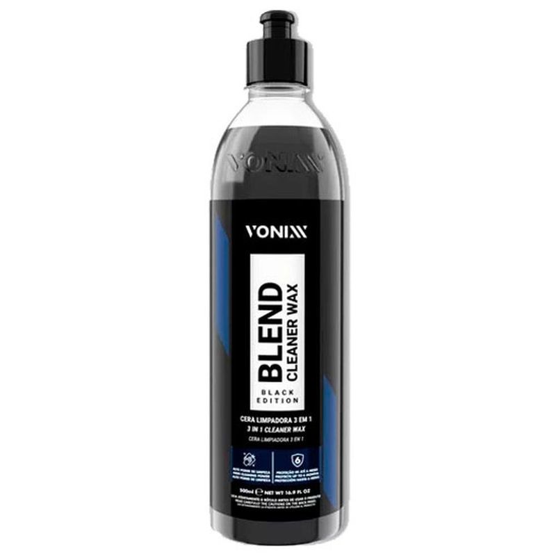 cera automotiva tira riscos blend cleaner wax black vonixx 500ml (mp)