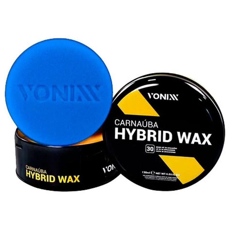 cera automotiva de carnaúba vonixx brilho e repelência com aplicador 120ml (mp)
