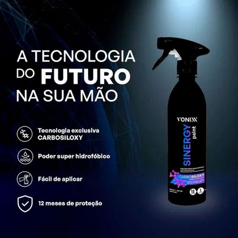 spray protetor de pintura automotiva vonixx sinergy paint 500ml (mp)