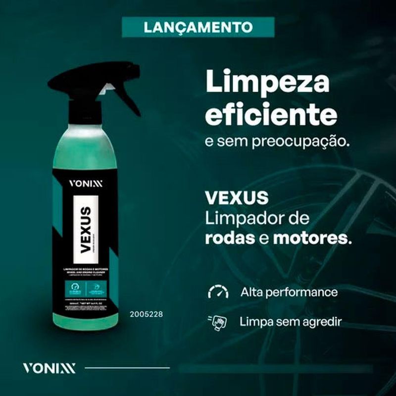 limpador de rodas e motores vonixx vexus 500ml (mp)