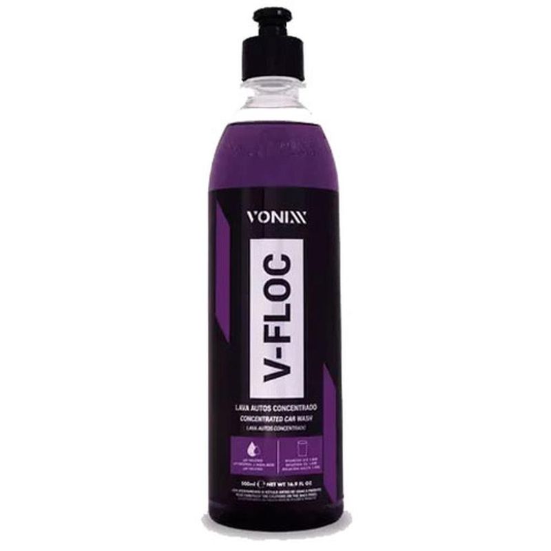 shampoo automotivo neutro concentrado vonixx v-floc 500ml (mp)
