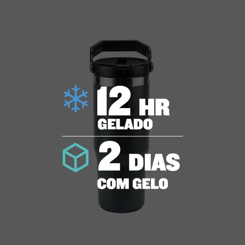 garrafa térmica stanley flip straw tumbler 887ml cinza 8089 (mp)