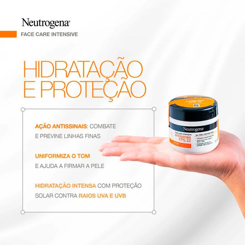 creme facial neutrogena antissinais fps22 100g