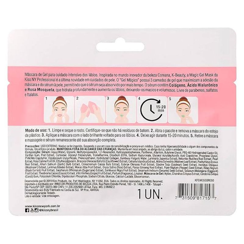 máscara para lábios kiss magic gel (mp)
