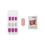 unhas postiças auto colantes kiss pink (mp)