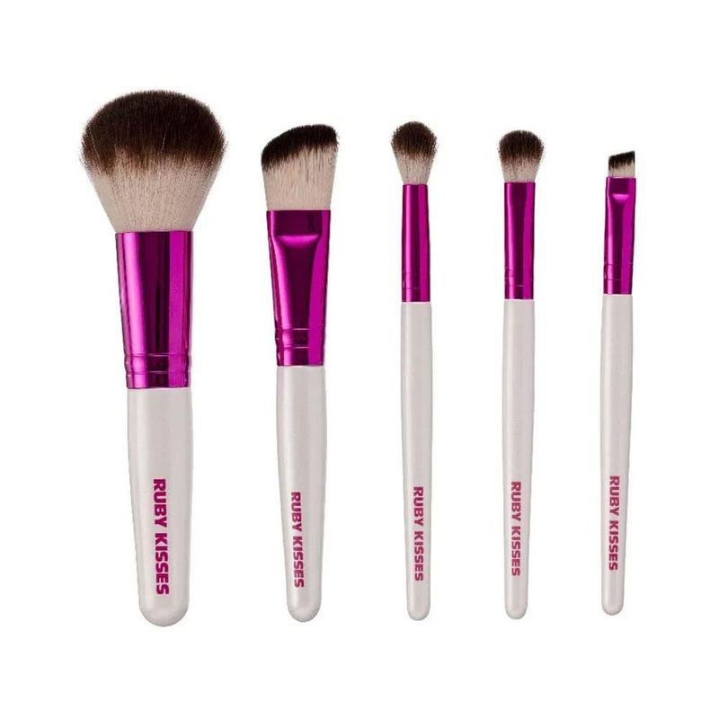 kit pincéis de maquiagem kiss para olhos (mp)