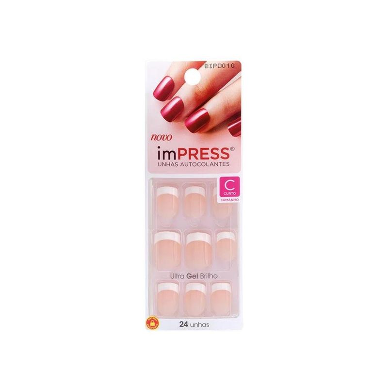 unhas autocolantes kiss impress french ct rock it (mp)