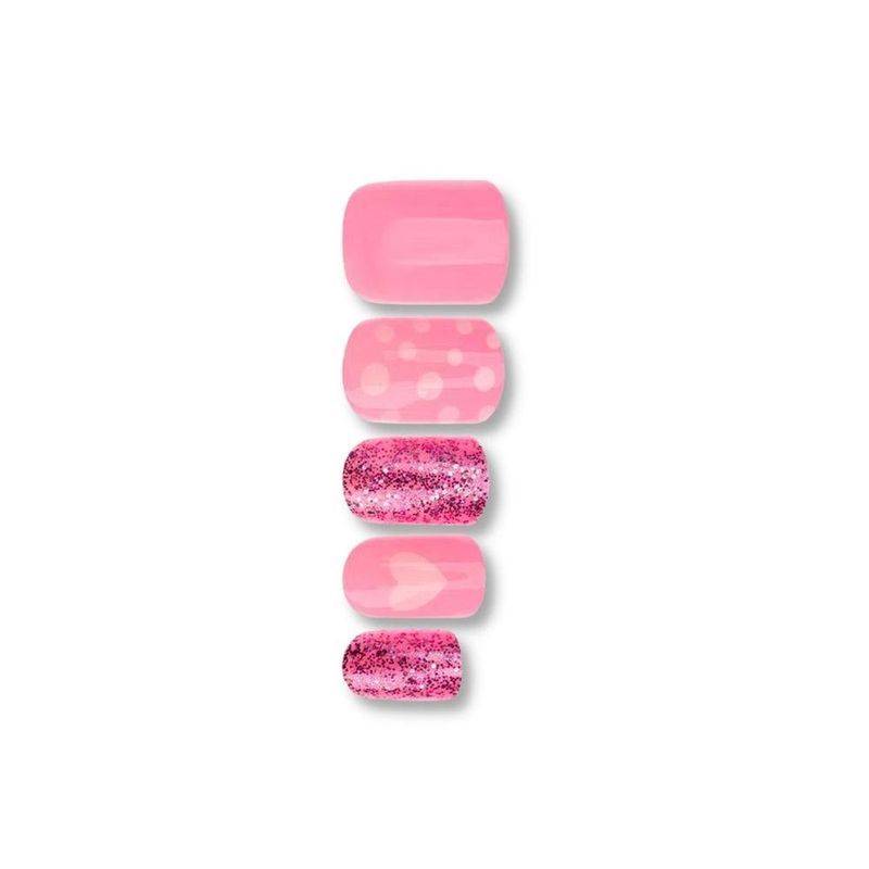 unha postiça kiss infantil pink 1 unhas autoadesivas (mp)