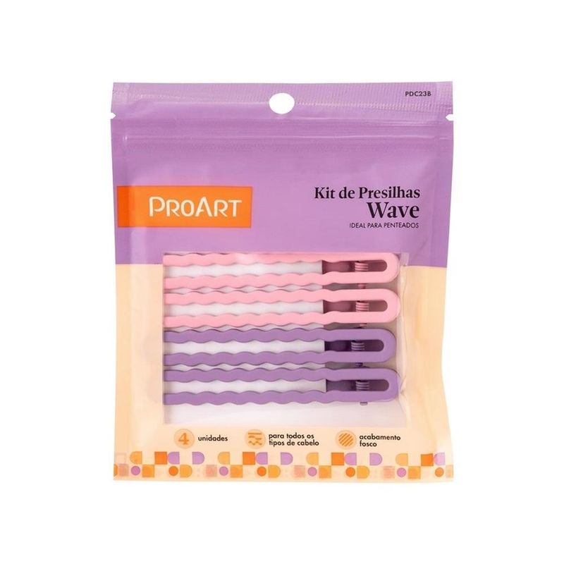 kit de presilhas proart 4 peças wave color (mp)