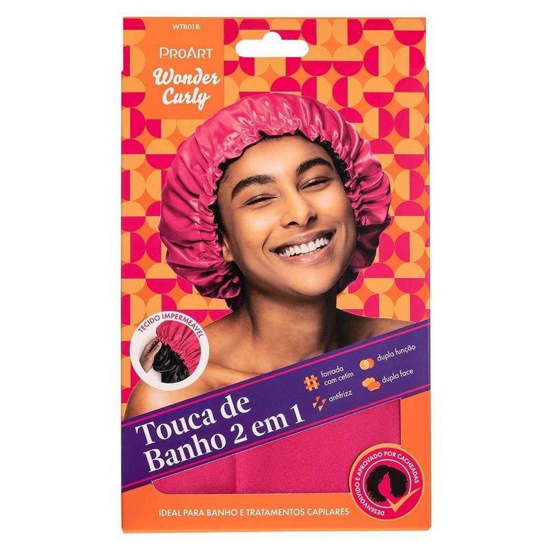 touca de banho proart prime 2 em 1 rosa (mp)