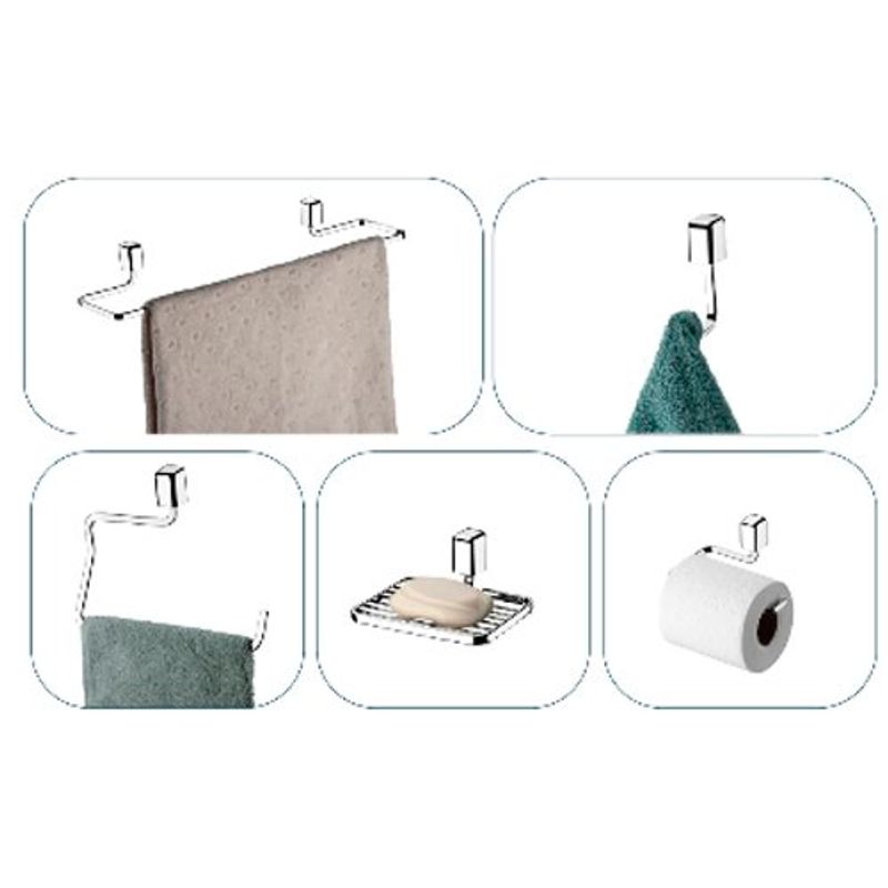 kit de acessórios para banheiro 5 peças schmitt 10060