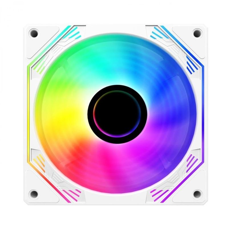 kit hayom 3 cooler fan para gabinete 120mm led argb + controle remoto fc1309 branco (mp)