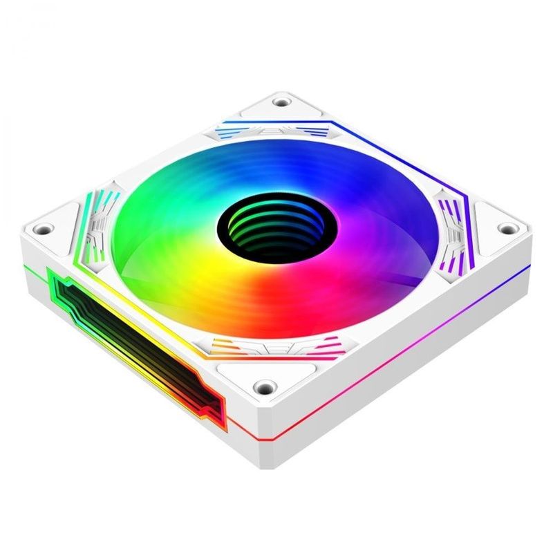 kit hayom 3 cooler fan para gabinete 120mm led argb + controle remoto fc1309 branco (mp)