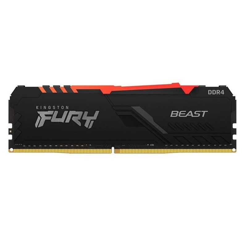 memória ram kingston para desktop 32gb ddr4 3200mhz fury beast rgb kf432c16bba/32 (mp)