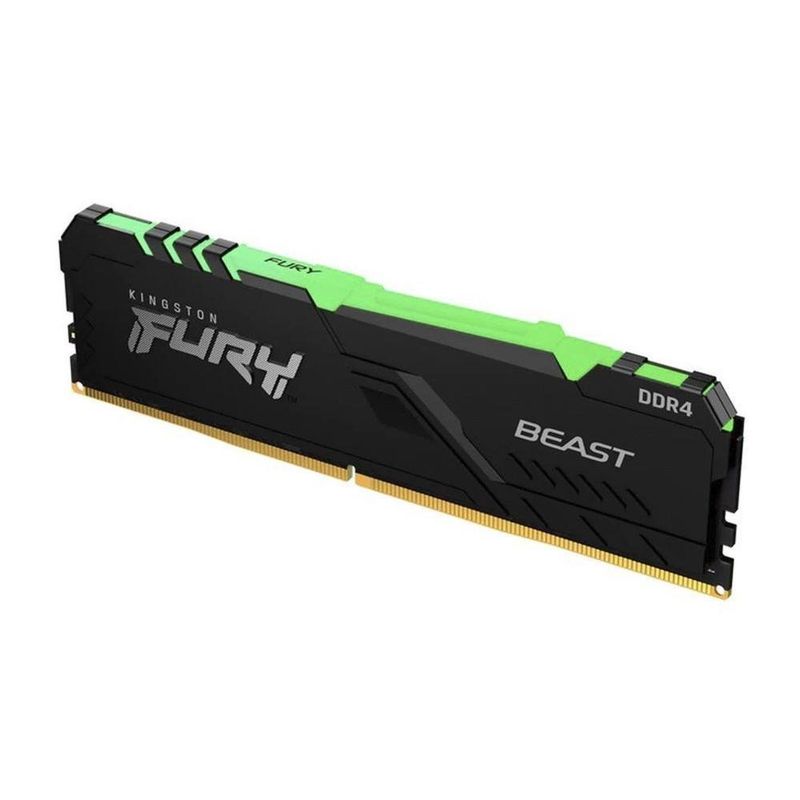 memória ram kingston para desktop 32gb ddr4 3200mhz fury beast rgb kf432c16bba/32 (mp)