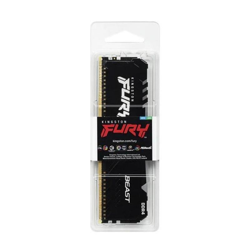 memória ram kingston para desktop 32gb ddr4 3200mhz fury beast rgb kf432c16bba/32 (mp)