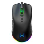 mouse gamer warrior usb rush 7 botões rgb 12000dpi preto (mp)