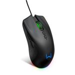 mouse gamer warrior usb rush 7 botões rgb 12000dpi preto (mp)