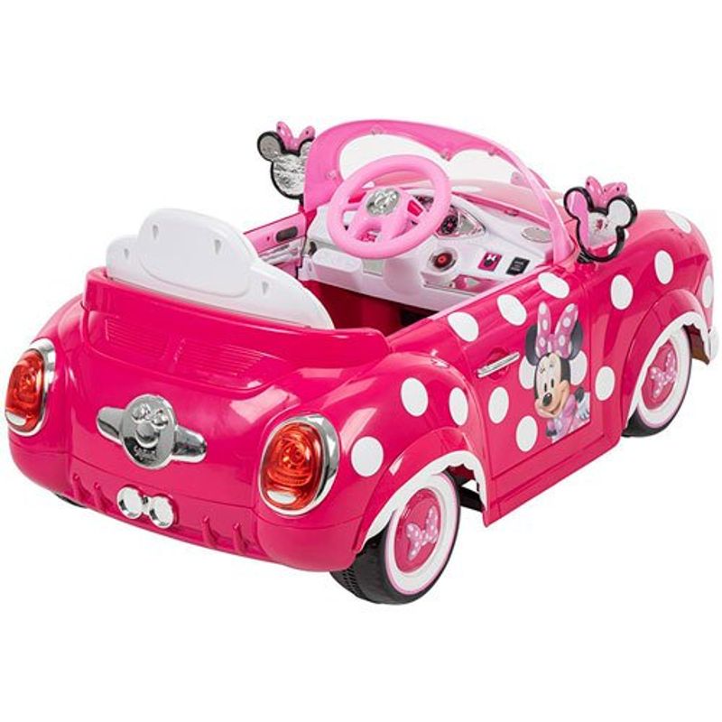 carro elétrico infantil zippy toys minnie 6v rosa 9148-ce23mn
